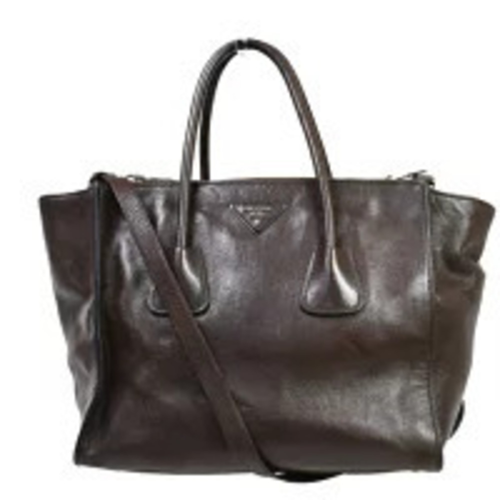 Prada Glace Calf Tote calfskin leather Brown